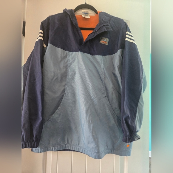 adidas Other - Mens Adidas Blue Pullover Windbreaker front pocket